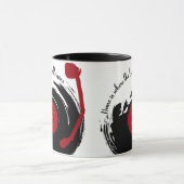 Vinyl Records Homeはターンテーブルの回転 マグカップ (中央)