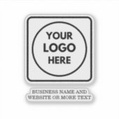 Vinyl Rectangle Logo Text Business QR label シール (正面)