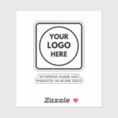 Vinyl Rectangle Logo Text Business QR label シール (シート)