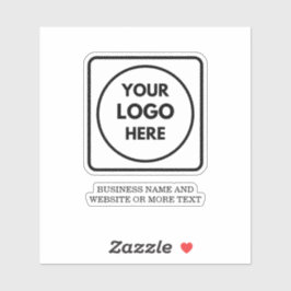 Vinyl Rectangle Logo Text Business QR label シール