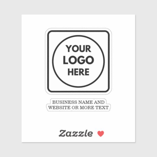 Vinyl Rectangle Logo Text Business QR label シール (シート)