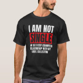 Vinyl Relationship Funny Turntable LP Record Colle Tシャツ (正面)