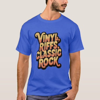 Vinyl Riffs Classic Rock Vintage Rock boy Tシャツ