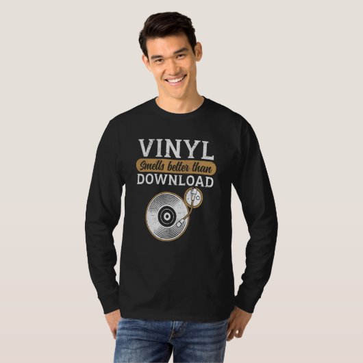 Vinyl Smells Better Than Download Record Collector Tシャツ (正面フル)