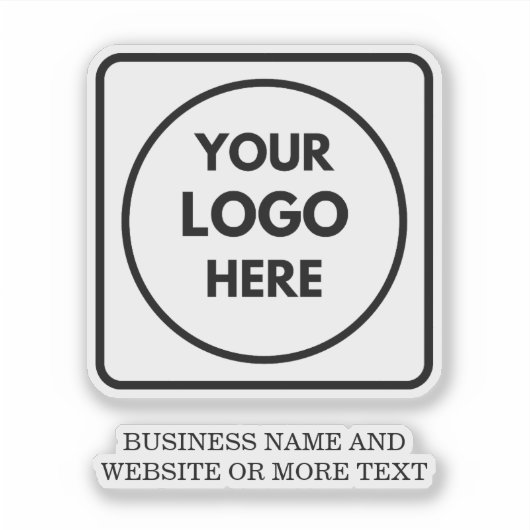 Vinyl Square Logo Text Business QR label シール (正面)