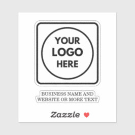Vinyl Square Logo Text Business QR label シール