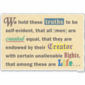 Vinyl sticker with a declaration. シール (正面)