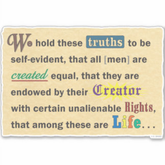 Vinyl sticker with a declaration. シール