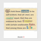 Vinyl sticker with a declaration. シール (シート)