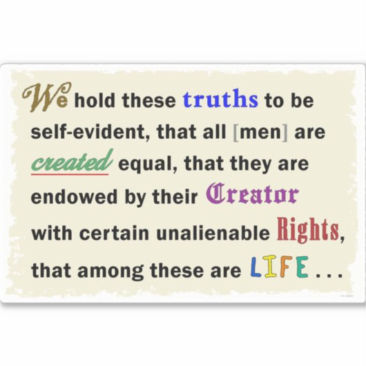 Vinyl sticker with a declaration. シール (正面)