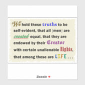 Vinyl sticker with a declaration. シール (シート)