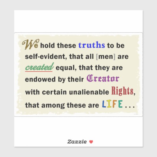 Vinyl sticker with a declaration. シール (シート)