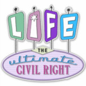 Vinyl sticker with a retro design. シール (正面)