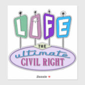 Vinyl sticker with a retro design. シール (シート)