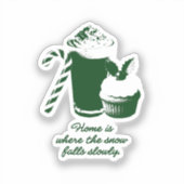 Vinyl Stickers with winter illustration シール (正面)