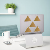 vinyl triangular stickers for kids, wall decor シール (デスク上のノートパソコン)