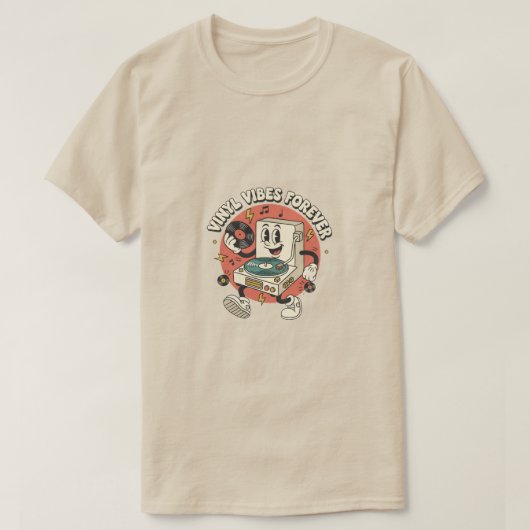 Vinyl Vibes Forever Tシャツ (デザイン正面)