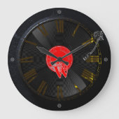 Vinyl Vibes Retro Turntable Clock ラージ壁時計 (正面)