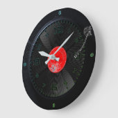 Vinyl Vibes Retro Wall Clock ラージ壁時計 (傾斜)
