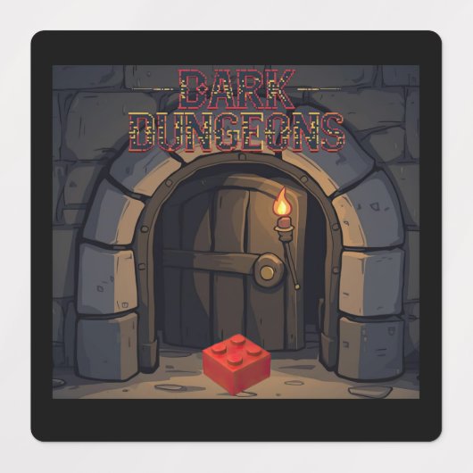 vinyl waterproof Dark Dungeons sticker ラベル (デザイン1)