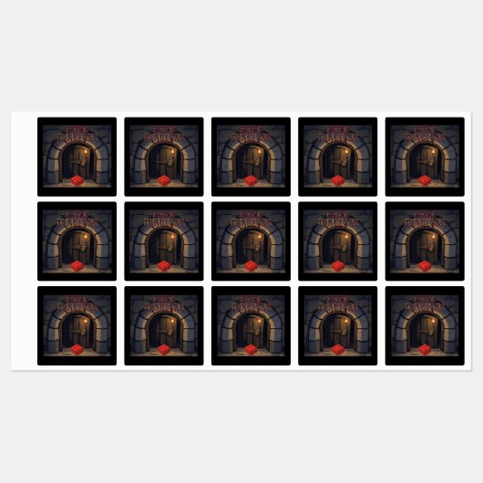 vinyl waterproof Dark Dungeons sticker ラベル (シート)
