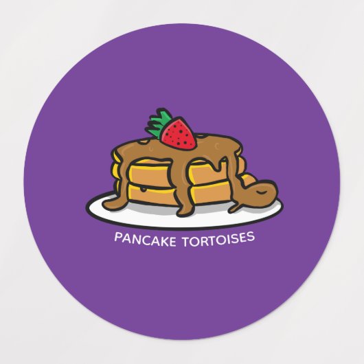 vinyl waterproof Pancake Tortoises sticker ラベル (デザイン2)