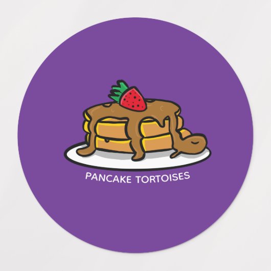 vinyl waterproof Pancake Tortoises sticker ラベル (デザイン1)