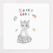 vinyl waterproof Rocky Cats sticker ラベル (デザイン1)