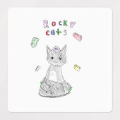 vinyl waterproof Rocky Cats sticker ラベル (デザイン2)