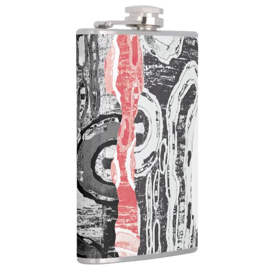 Vinyl Wrapped Flask – Abstract Land フラスク (右)