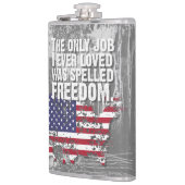 Vinyl Wrapped Flask – Freedom Job フラスク (左)