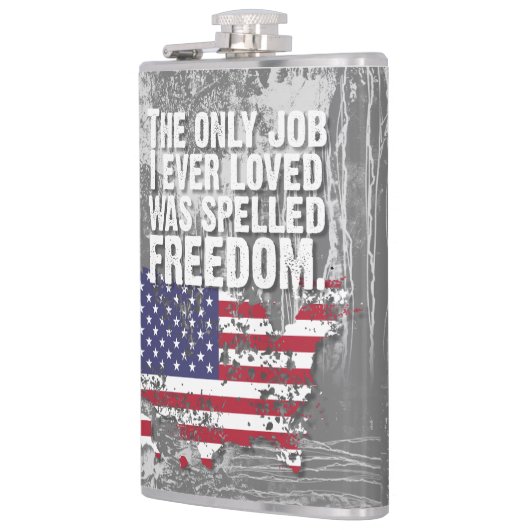 Vinyl Wrapped Flask – Freedom Job フラスク (左)