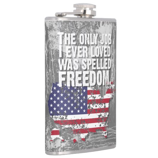 Vinyl Wrapped Flask – Freedom Job フラスク (右)