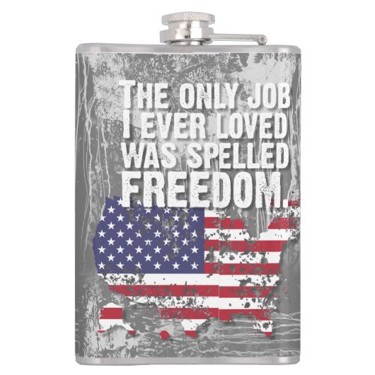 Vinyl Wrapped Flask – Freedom Job フラスク (裏面)