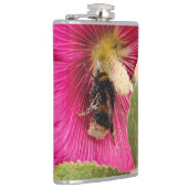 Vinyl wrapped flask Hollyhock bumble bee  フラスク (右)