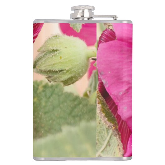Vinyl wrapped flask Hollyhock bumble bee  フラスク (裏面)