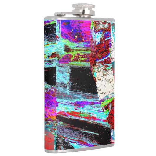 Vinyl Wrapped Flask – Neon Pulse フラスク (右)