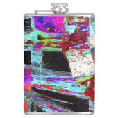 Vinyl Wrapped Flask – Neon Pulse フラスク (正面)
