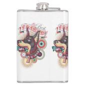 Vinyl Wrapped Flask – Urban Loyalty Doberman Art フラスク (裏面)