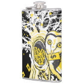 Vinyl Wrapped Flask – Urban Tree Owl & Wealth フラスク (左)