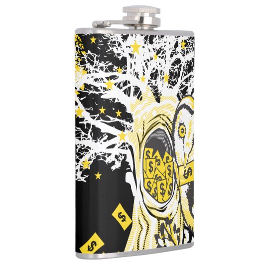 Vinyl Wrapped Flask – Urban Tree Owl & Wealth  フラスク (右)