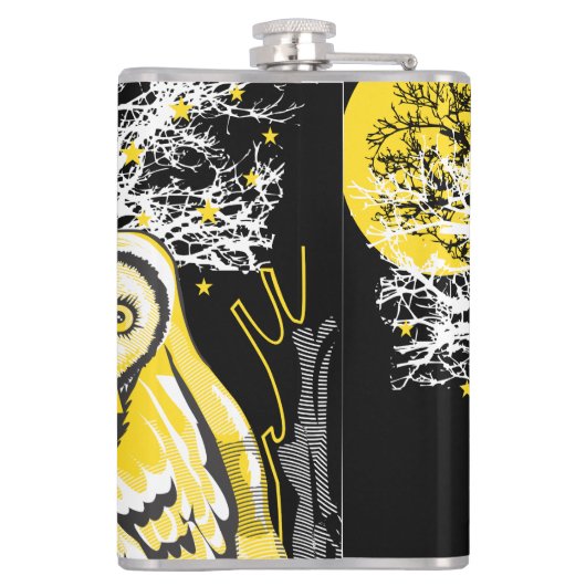 Vinyl Wrapped Flask – Urban Tree Owl & Wealth フラスク (裏面)
