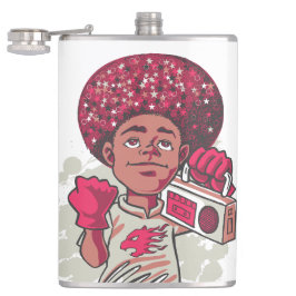 Vinyl Wrapped Flask – YOUTH Power Afro & Boombox  フラスク