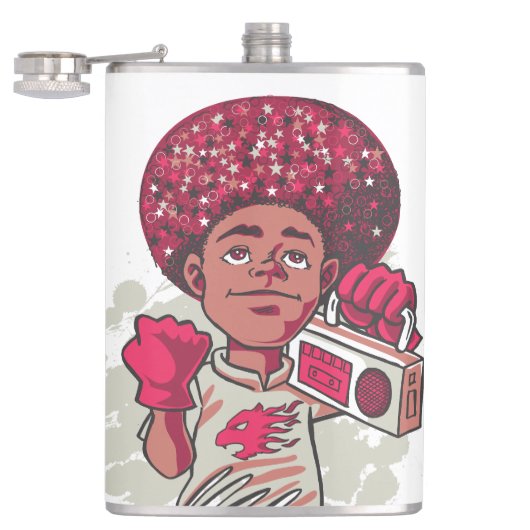 Vinyl Wrapped Flask – YOUTH Power Afro & Boombox  フラスク (オープン)