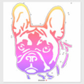 Vinylaufkleber Französische Bulldogge  Aufkleber シール (シート)