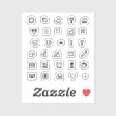 Vinylaufkleber Journal/Planer Symbole Sample Sheet シール (シート)