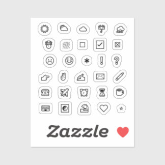 Vinylaufkleber Journal/Planer Symbole Sample Sheet シール