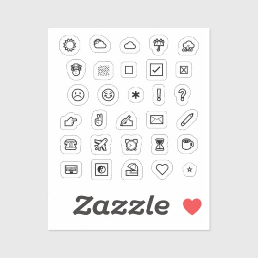 Vinylaufkleber Journal/Planer Symbole Sample Sheet シール (シート)