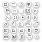 Vinylaufkleber Journal/Planer Symbole Sample Sheet シール (正面)