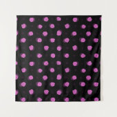 vioの花を持つシームレスな抽象芸術模様 タペストリー (正面(横))